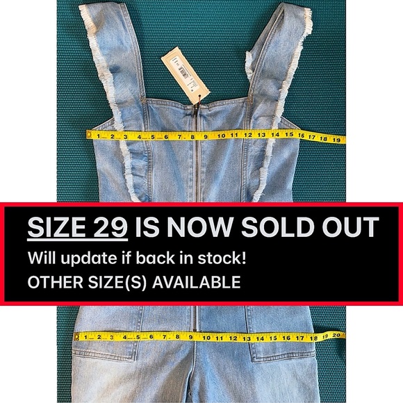 Alice + Olivia Gorgeous Wide Leg Open Back Denim Jeans Jumpsuit - Picture 9 of 16